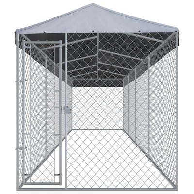 vidaXL Outdoor Dog Kennel with Roof 760x190x225 cm