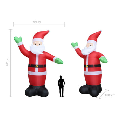 vidaXL Christmas Inflatable Santa Claus LED IP20 600 cm XXL