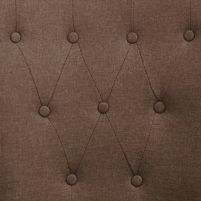 vidaXL Dining Chairs with Armrests 2 pcs Brown Fabric