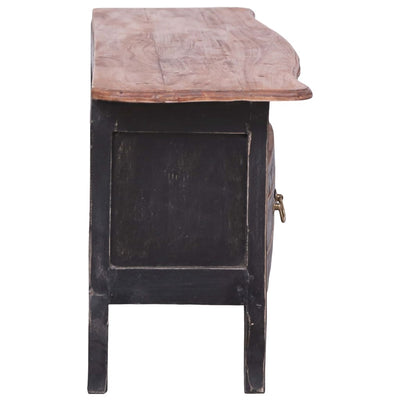 vidaXL TV Cabinet 120x30x40 cm White Solid Mahogany Wood