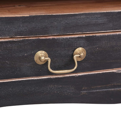 vidaXL TV Cabinet 120x30x40 cm White Solid Mahogany Wood