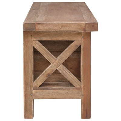 vidaXL TV Cabinet with 3 Drawers 120x30x40 cm Solid Mahogany Wood