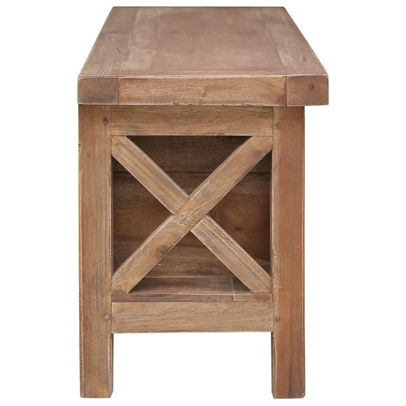 vidaXL TV Cabinet with 3 Drawers 120x30x40 cm Solid Mahogany Wood