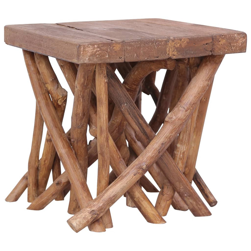 vidaXL Log Coffee Table 40x40x40 cm Mixed Recycled Wood