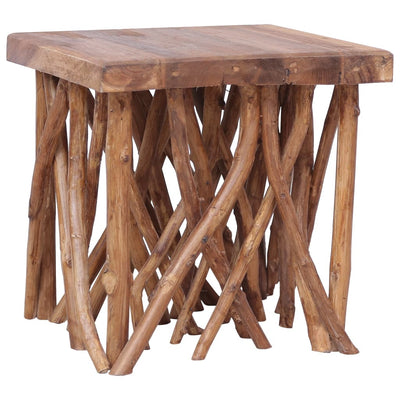 vidaXL Log Coffee Table 40x40x40 cm Mixed Recycled Wood