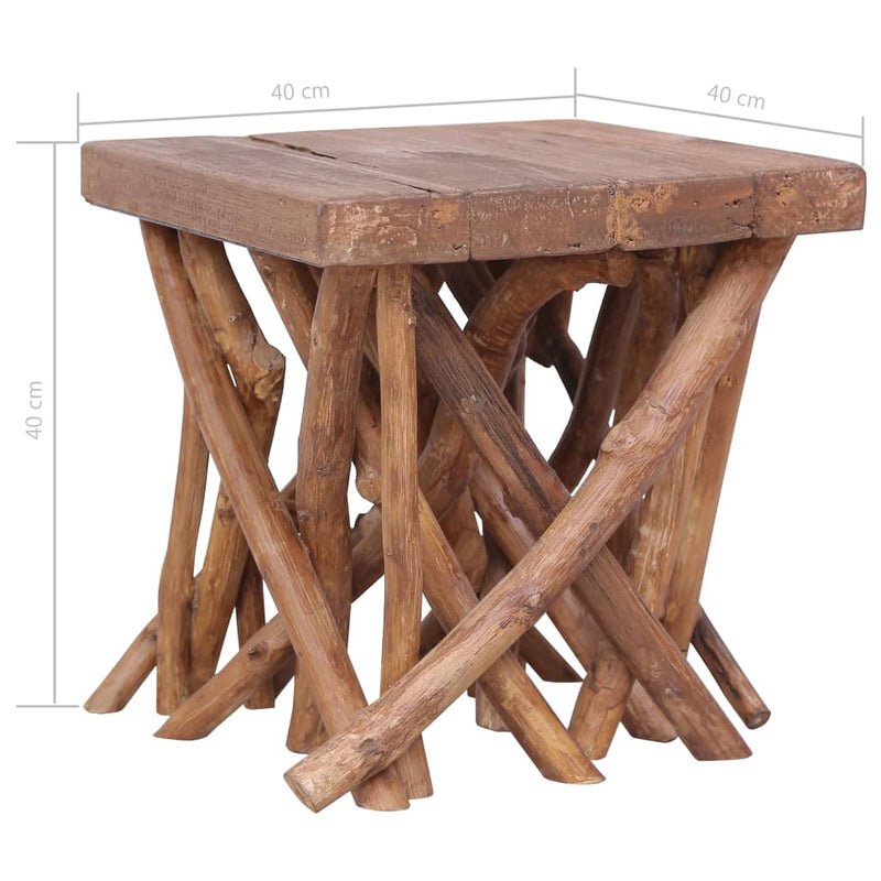 vidaXL Log Coffee Table 40x40x40 cm Mixed Recycled Wood
