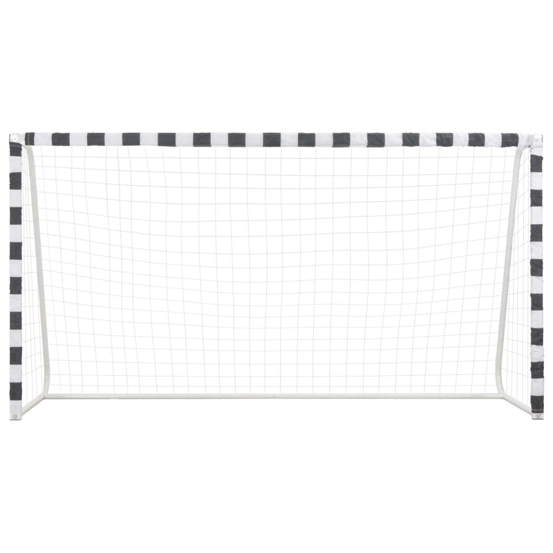vidaXL Soccer Goal 300x160x90 cm Metal Black and White