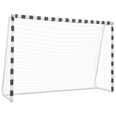 vidaXL Soccer Goal 300x160x90 cm Metal Black and White