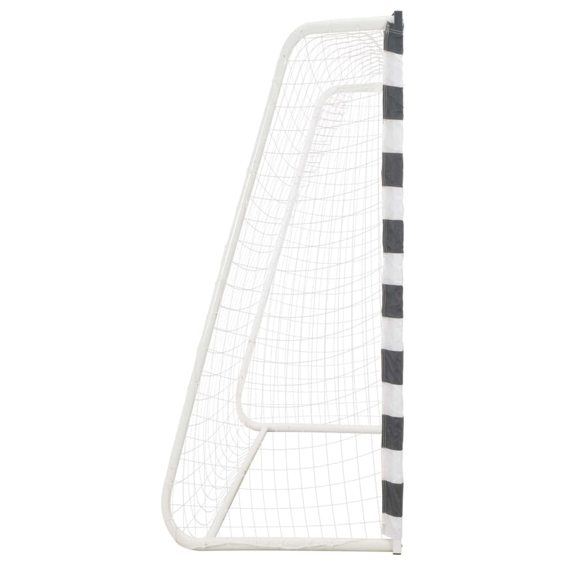 vidaXL Soccer Goal 300x160x90 cm Metal Black and White