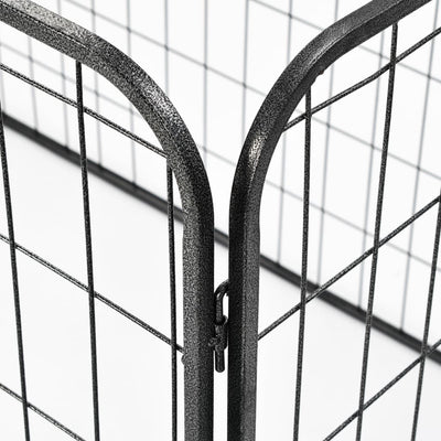 vidaXL Heavy Duty Dog Playpen Black 120x80x70 cm Steel
