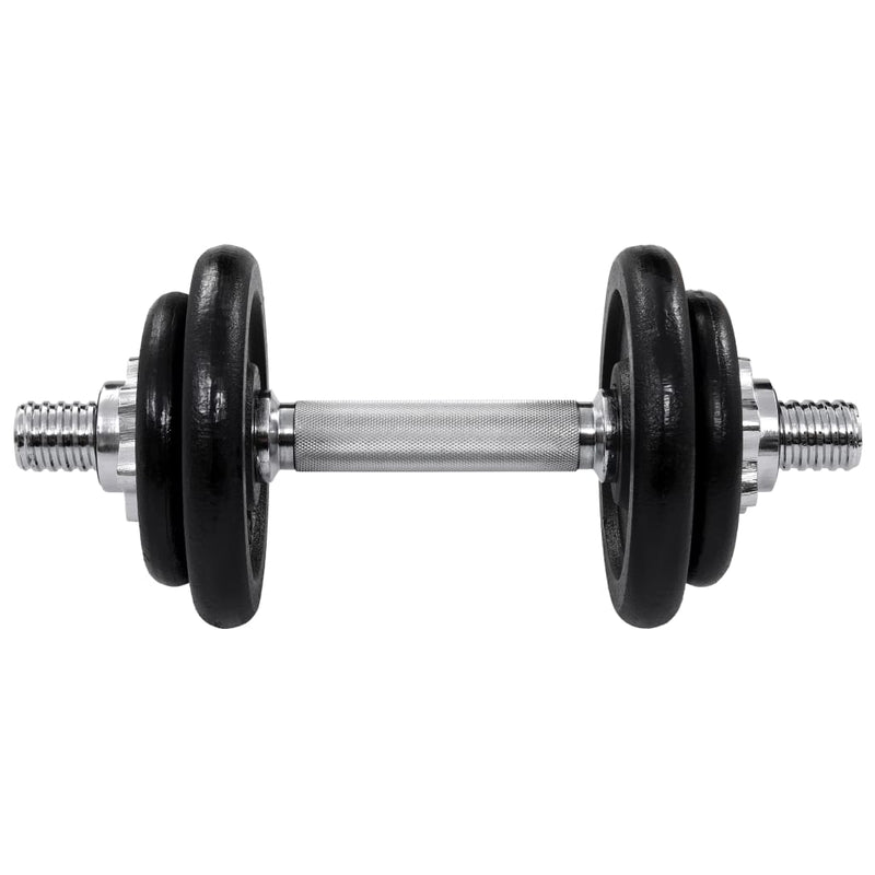 vidaXL 15 Piece Dumbbell set 20 kg Cast Iron