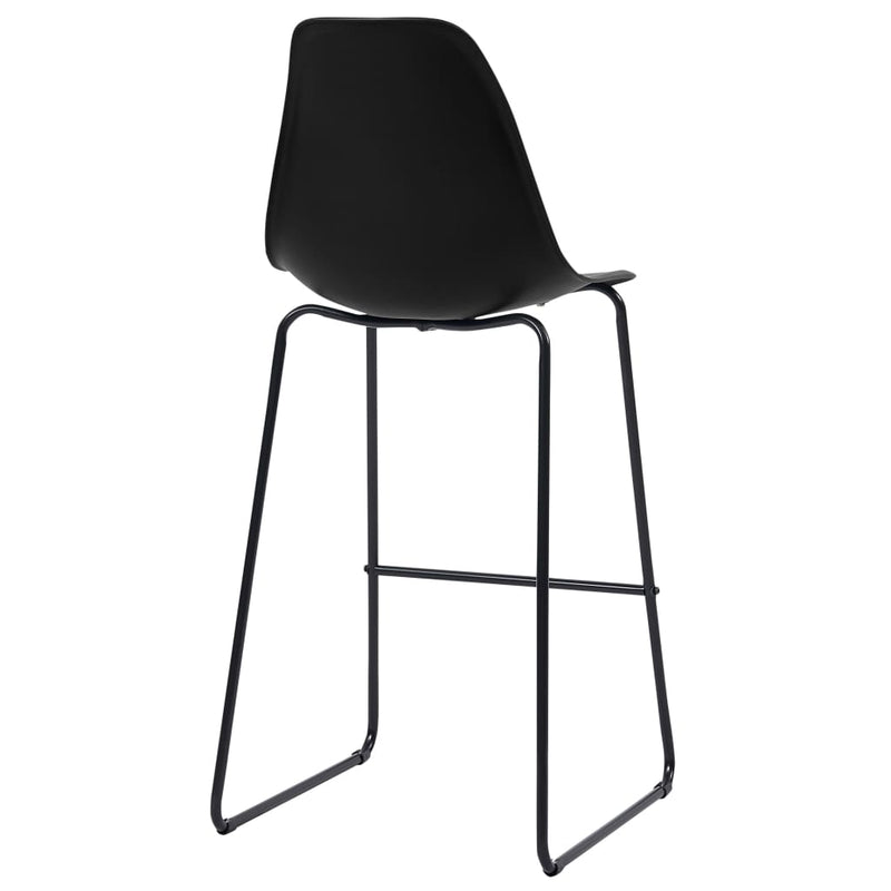 vidaXL Bar Chairs 2 pcs Black Plastic