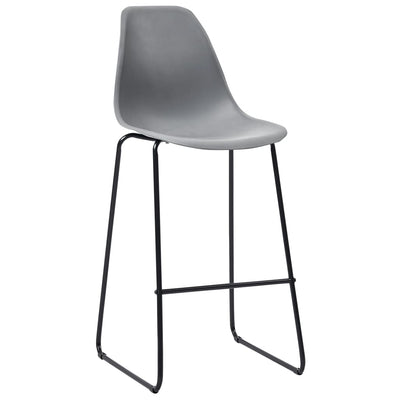 vidaXL Bar Chairs 4 pcs Black Plastic