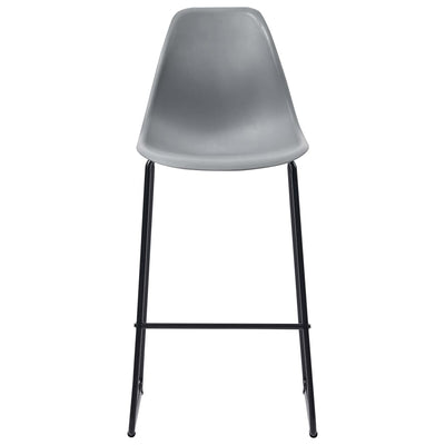 vidaXL Bar Chairs 4 pcs Black Plastic