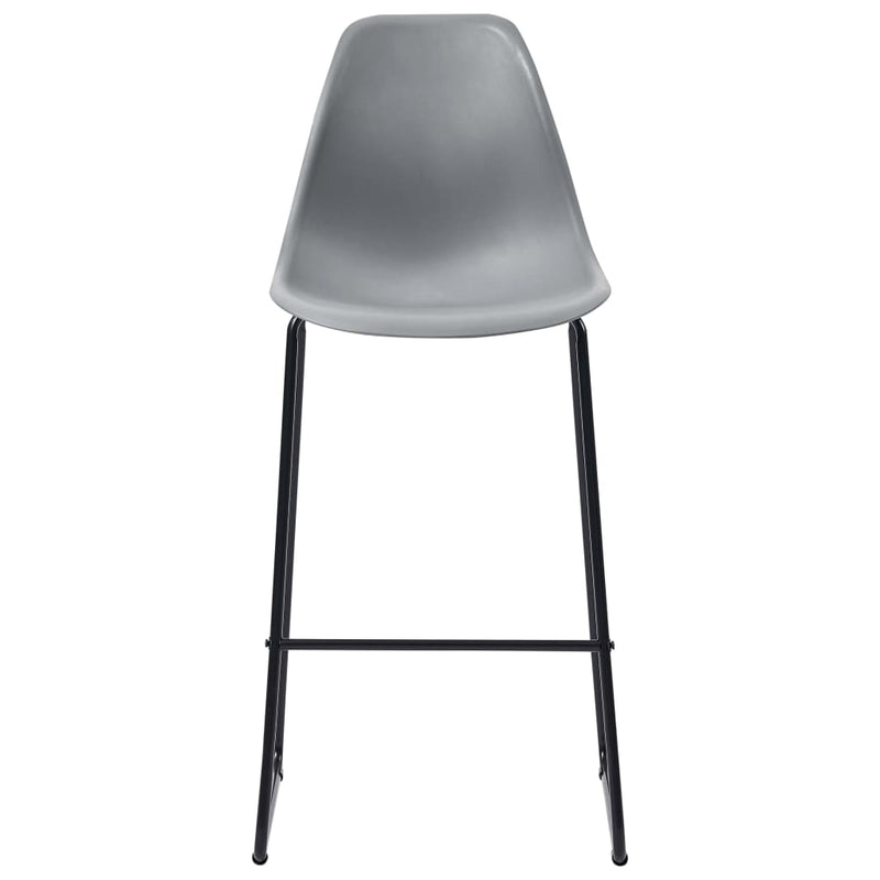 vidaXL Bar Chairs 4 pcs Black Plastic