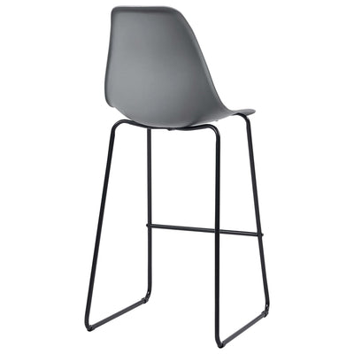 vidaXL Bar Chairs 4 pcs Black Plastic