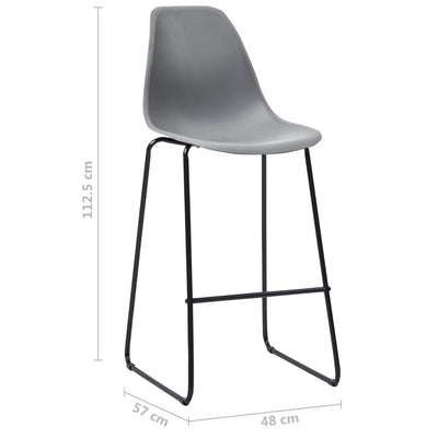 vidaXL Bar Chairs 4 pcs Black Plastic