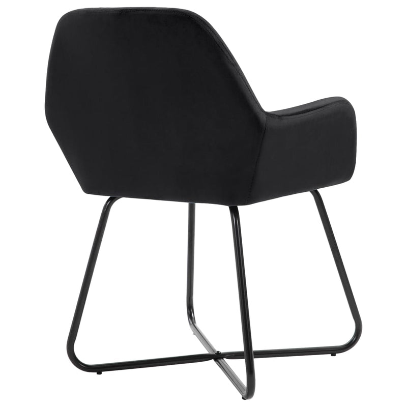 vidaXL Dining Chairs 4 pcs Black Velvet