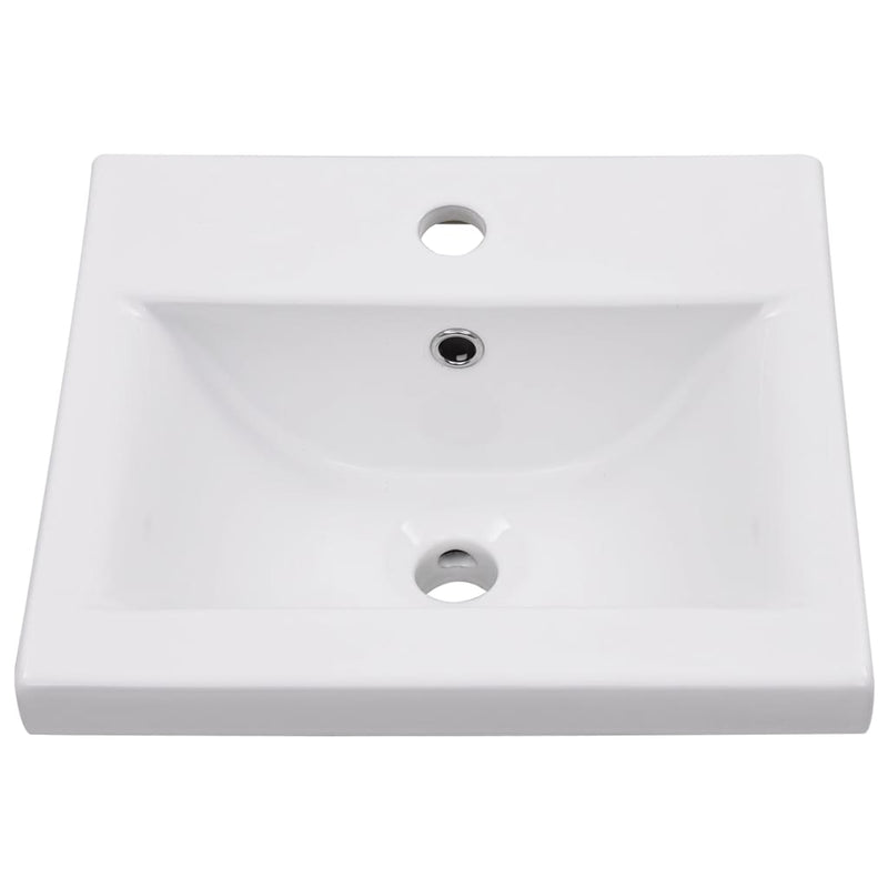 vidaXL Built-in Basin 81x39.5x18.5 cm Ceramic White