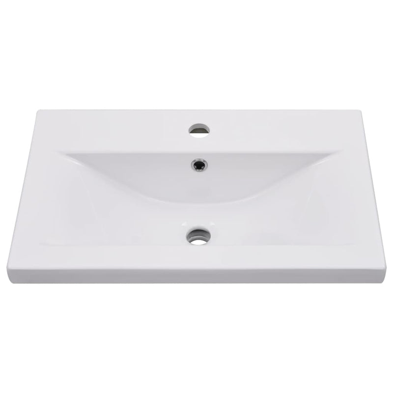 vidaXL Built-in Basin 81x39.5x18.5 cm Ceramic White