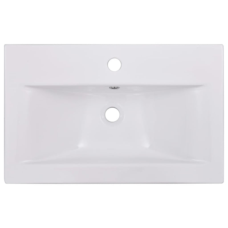 vidaXL Built-in Basin 81x39.5x18.5 cm Ceramic White