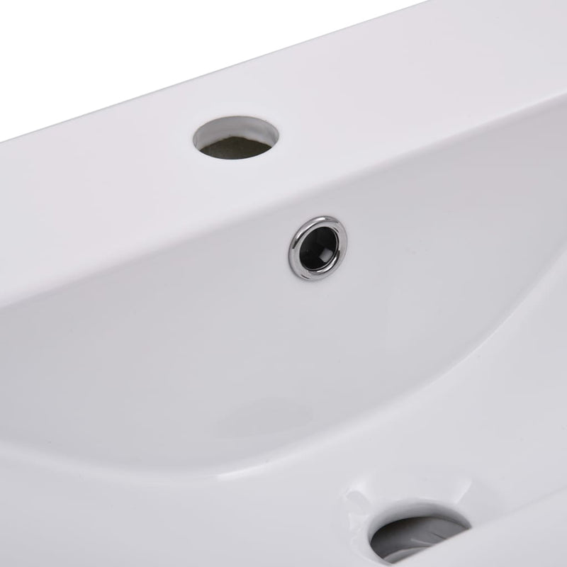 vidaXL Built-in Basin 81x39.5x18.5 cm Ceramic White