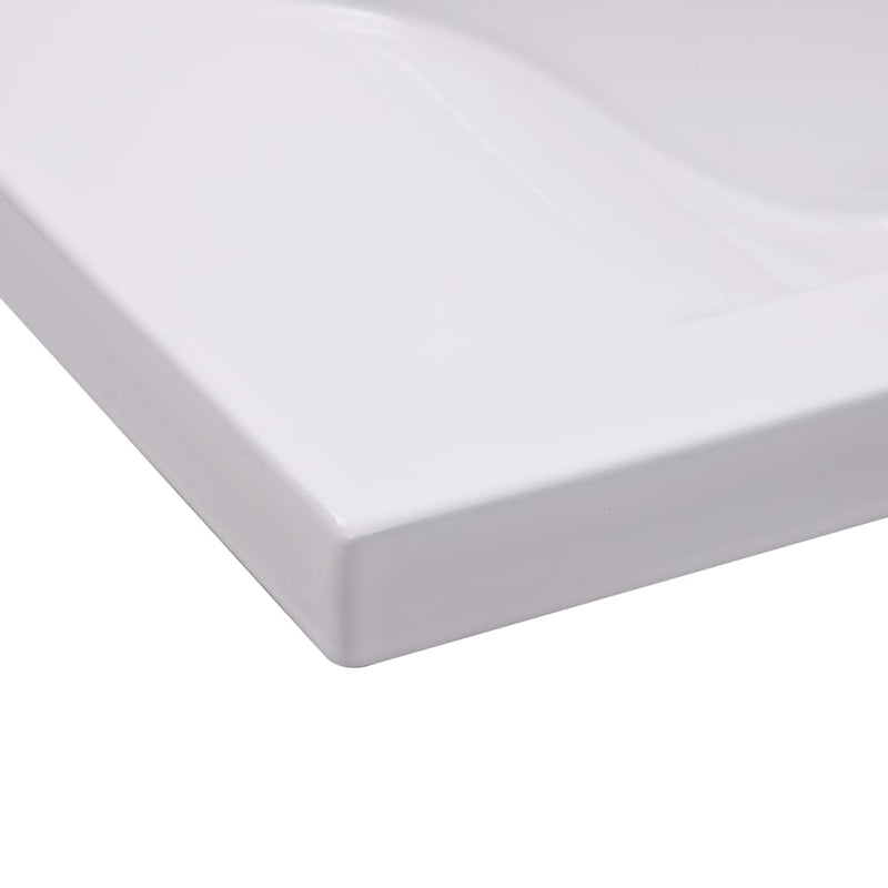 vidaXL Built-in Basin 81x39.5x18.5 cm Ceramic White