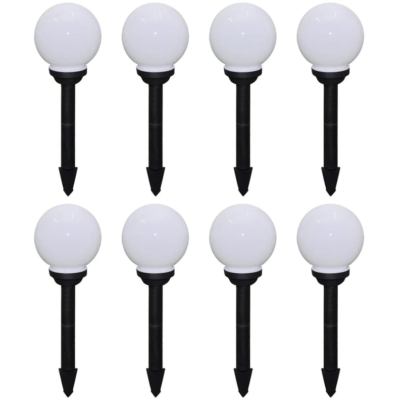 vidaXL Outdoor Pathway Lamps 8 pcs LED 15 cm with Ground Spike