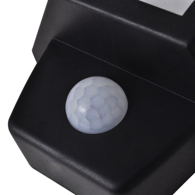 vidaXL Solar Wall Lamps 2 pcs with Motion Sensor Black