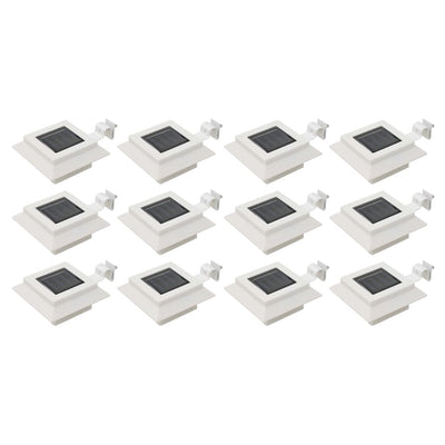vidaXL Outdoor Solar Lamps 12 pcs LED Square 12 cm Black