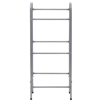 vidaXL Storage Shelf for 3 Crates Silver 50x33x116 cm Steel