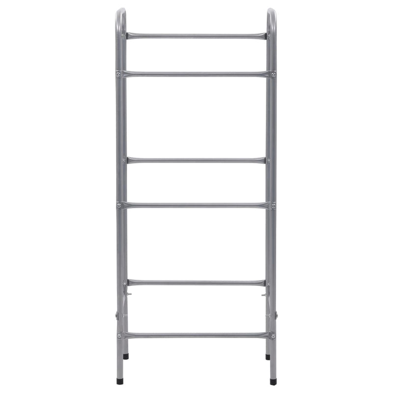 vidaXL Storage Shelf for 3 Crates Silver 50x33x116 cm Steel