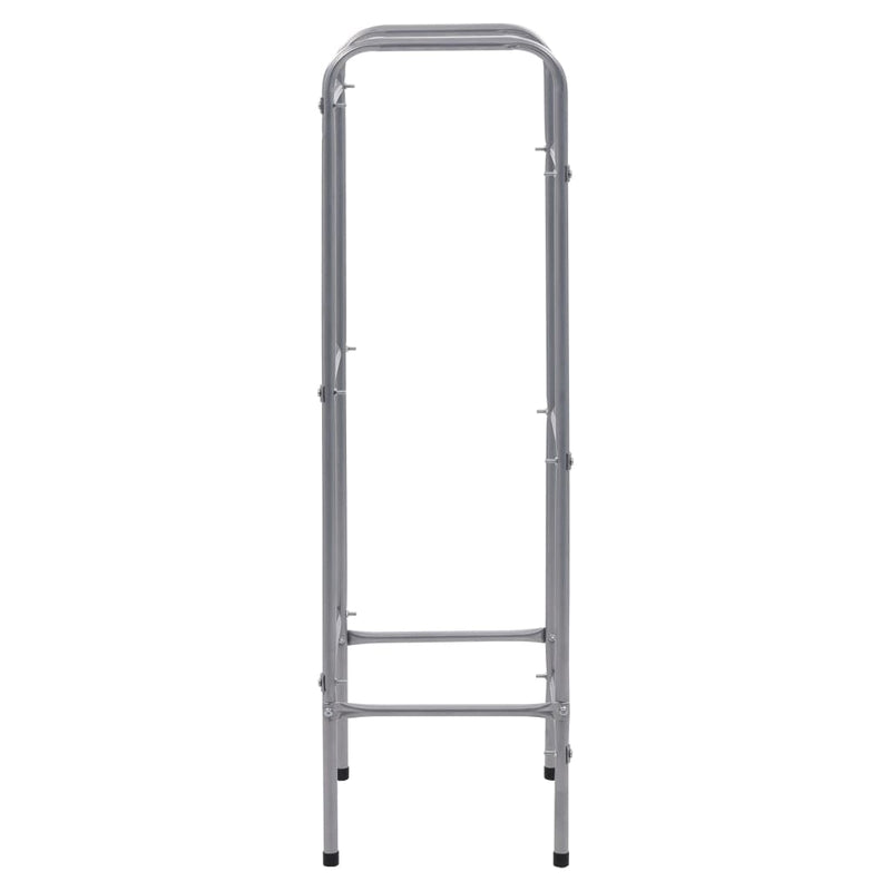 vidaXL Storage Shelf for 3 Crates Silver 50x33x116 cm Steel