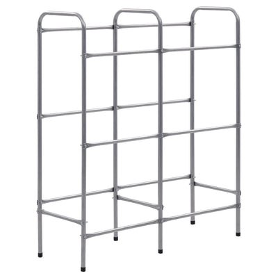 vidaXL Storage Shelf for 6 Crates Silver 96x33x116 cm Steel