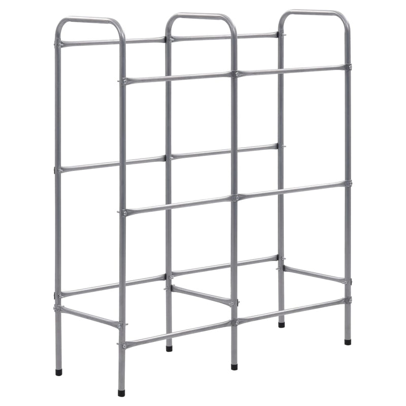 vidaXL Storage Shelf for 6 Crates Silver 96x33x116 cm Steel