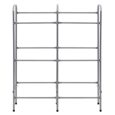 vidaXL Storage Shelf for 6 Crates Silver 96x33x116 cm Steel