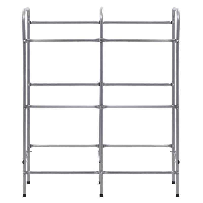vidaXL Storage Shelf for 6 Crates Silver 96x33x116 cm Steel