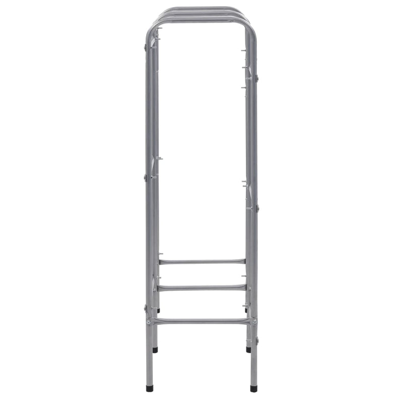 vidaXL Storage Shelf for 6 Crates Silver 96x33x116 cm Steel