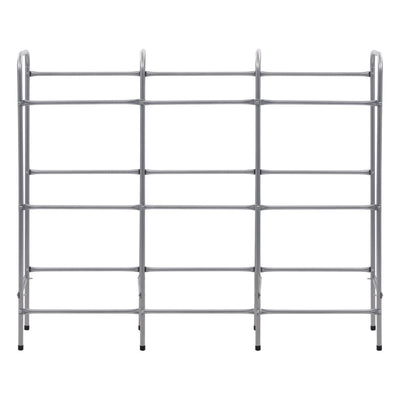vidaXL Storage Shelf for 9 Crates Silver 145x33x116 cm Steel