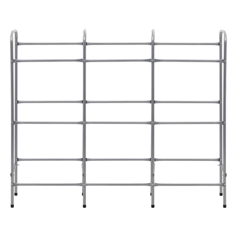 vidaXL Storage Shelf for 9 Crates Silver 145x33x116 cm Steel