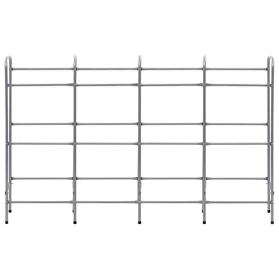 vidaXL Storage Shelf for 12 Crates Silver 190x33x116 cm Steel