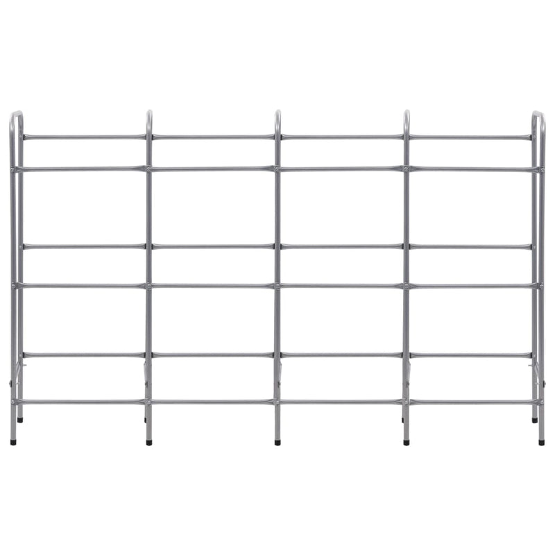 vidaXL Storage Shelf for 12 Crates Silver 190x33x116 cm Steel