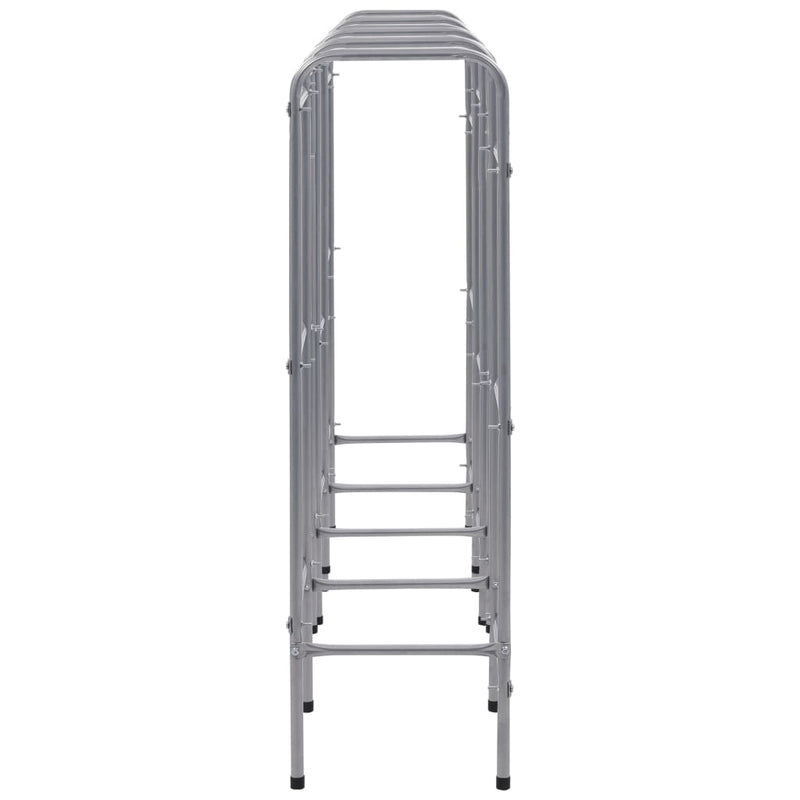 vidaXL Storage Shelf for 12 Crates Silver 190x33x116 cm Steel