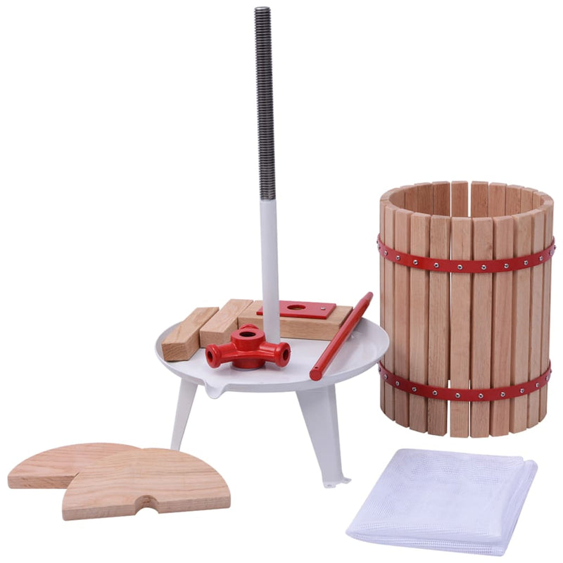 vidaXL 2 Piece Fruit & Wine Press and Crusher Set