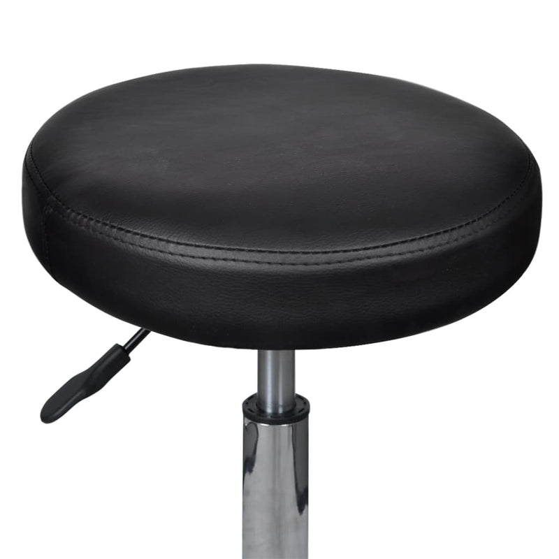 vidaXL Office Stools 2 pcs Black 35.5x84 cm Faux Leather