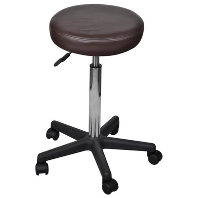 vidaXL Office Stools 2 pcs Black 35.5x84 cm Faux Leather