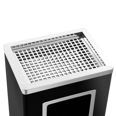 vidaXL Ashtray Dustbin Hotel 45 L Steel Black