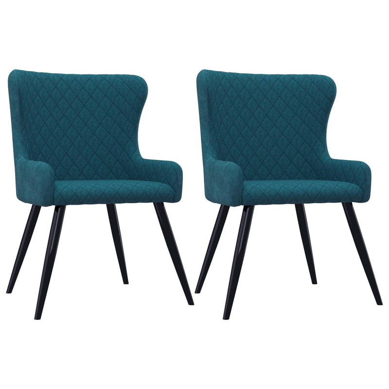 vidaXL Dining Chairs 2 pcs Blue Velvet