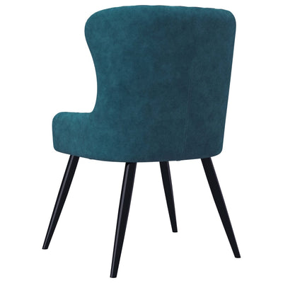 vidaXL Dining Chairs 2 pcs Blue Velvet