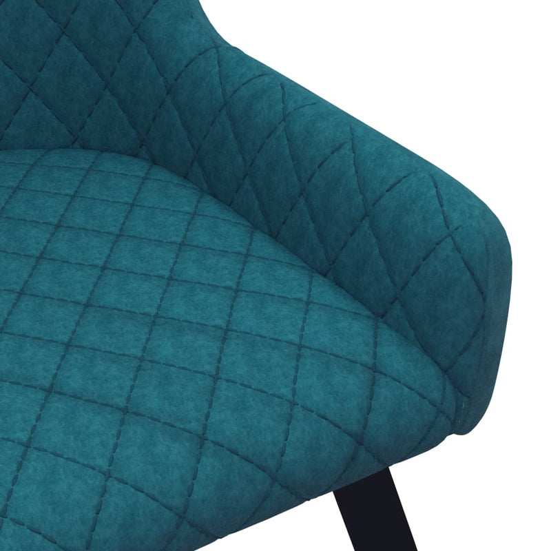 vidaXL Dining Chairs 2 pcs Blue Velvet